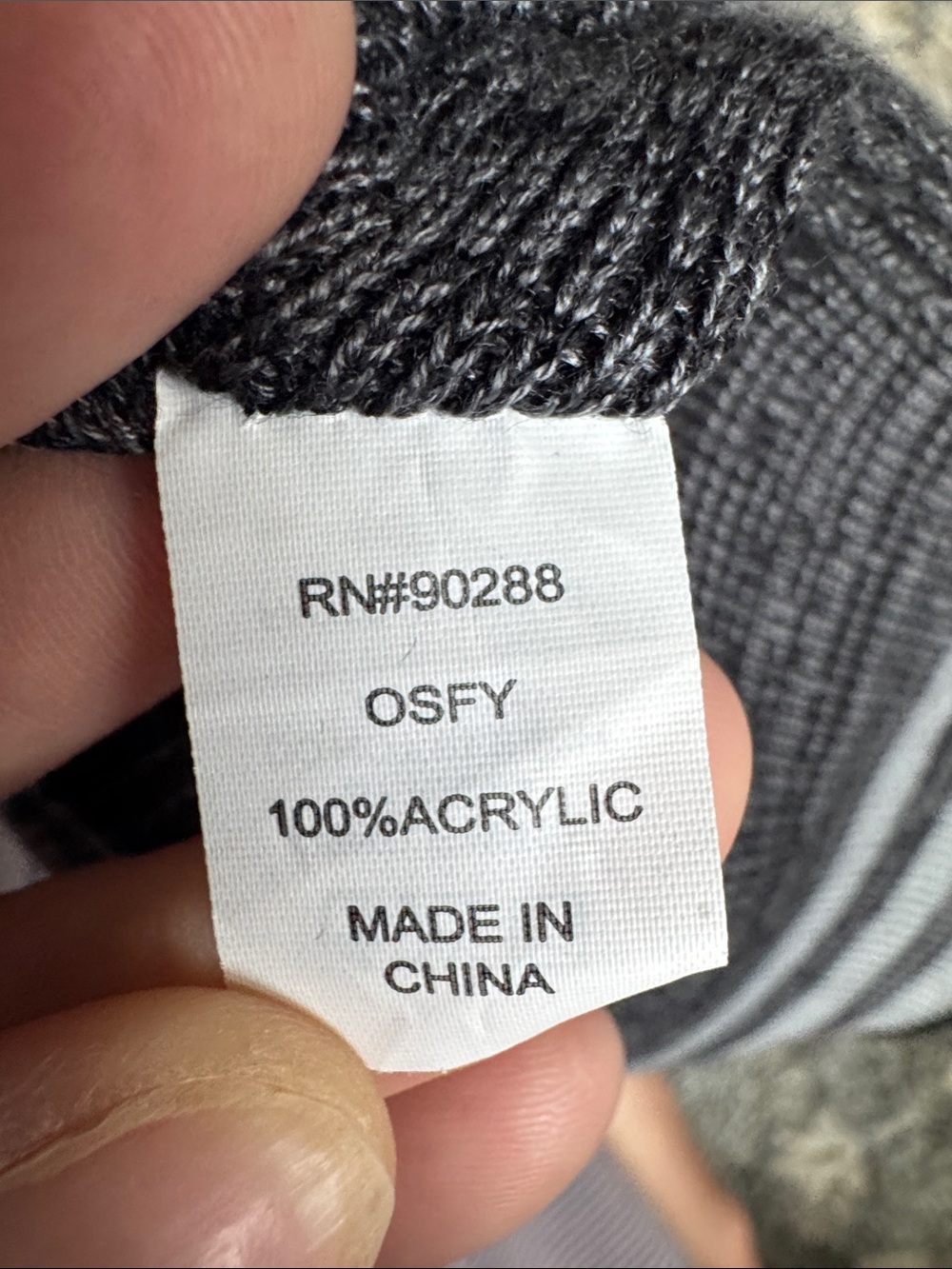 adidas Black Beanie with Gray Stripe Logo - Picture 5 of 5